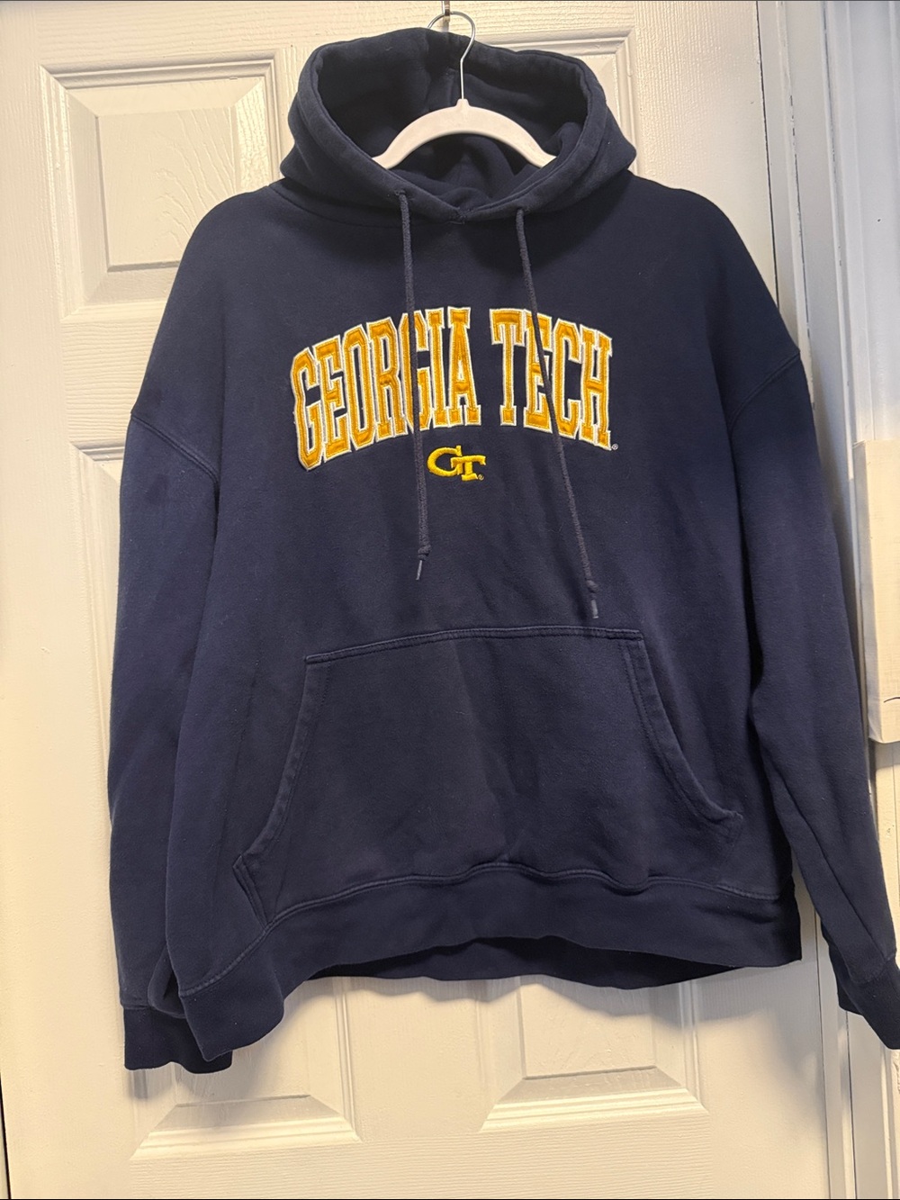 Pro Edge Georgia Tech Navy Hoodie with Gold Logo